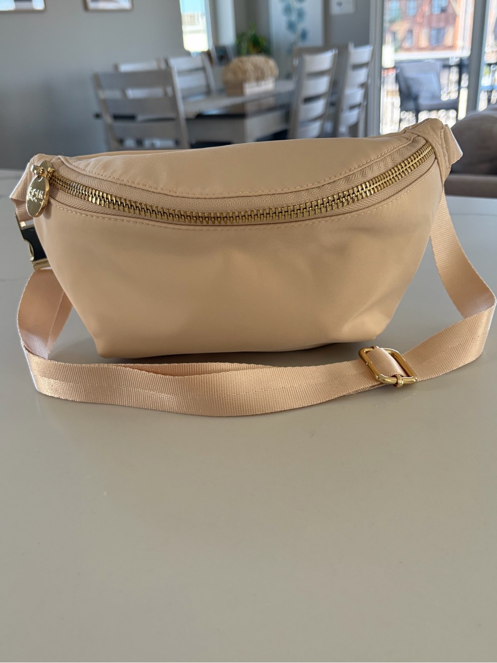 Stoney Clover Lane Classic Nylon Fanny Pack Belt Bag in Sand NWOT